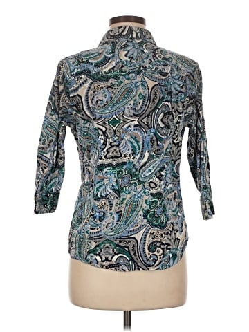 212 Collection 3/4 Sleeve Button-Down Shirt (view 2)
