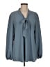 Kasper Gray Long Sleeve Blouse Size M - photo 1