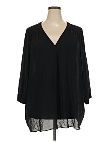 a.n.a. A New Approach 3/4 Sleeve Blouse (view 1)
