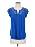Daniel Rainn 100% Polyester Blue Short Sleeve Blouse Size XS - photo 1