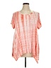 Green Envelope Tie-dye Orange Short Sleeve Top Size 1X - photo 1
