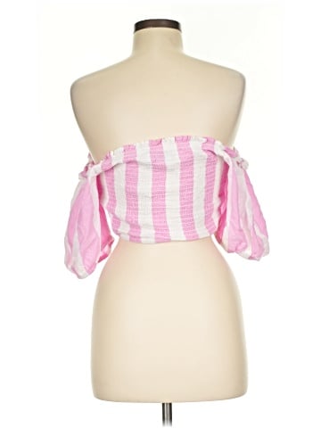 New York & Company Short Sleeve Blouse (view 2)