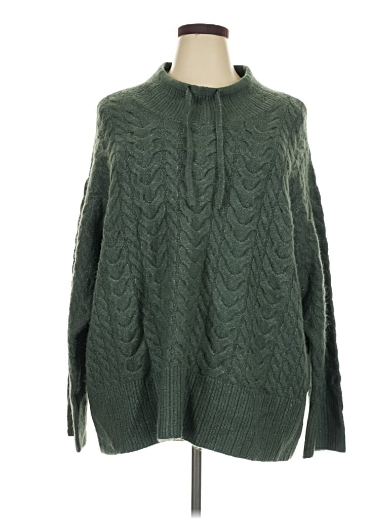 Pre-owned Coldwater Creek Pullover Sweater In Green