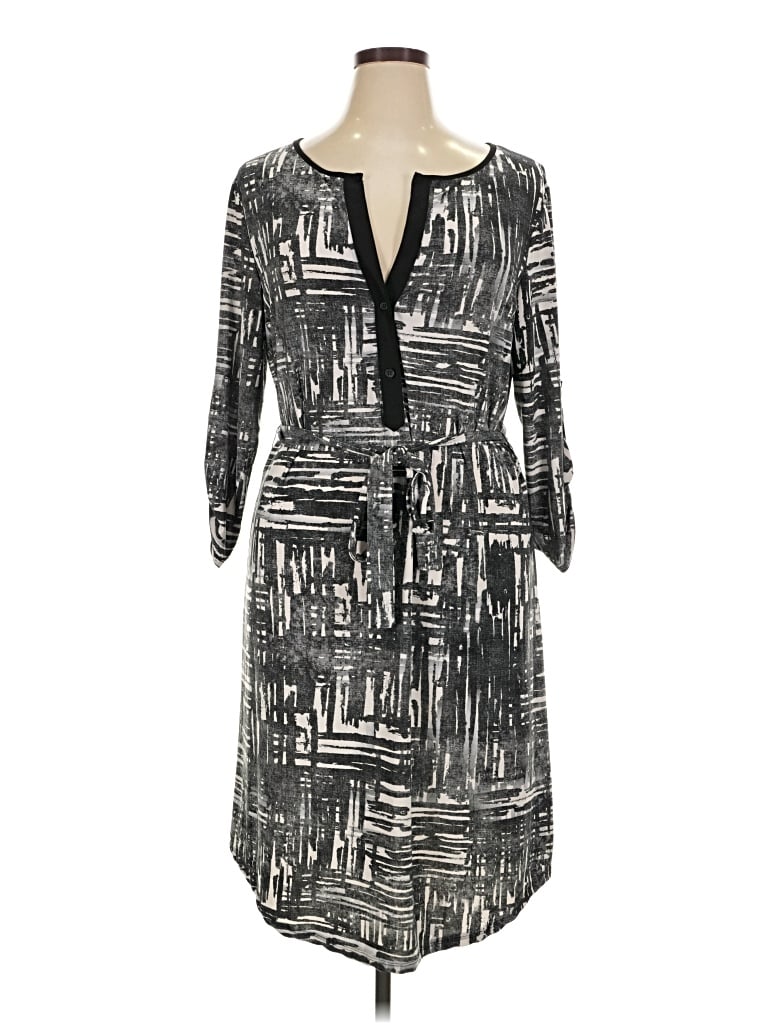 Pre-owned Tacera Casual Dress In Gray