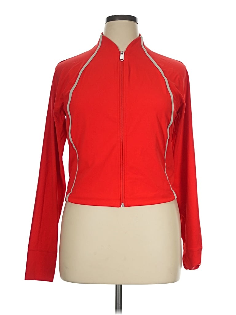 Pre-owned Athleta Track Jacket In Red