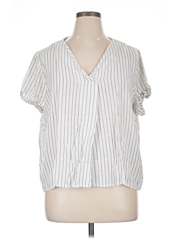 Cotton Bleu Short Sleeve Blouse (view 1)