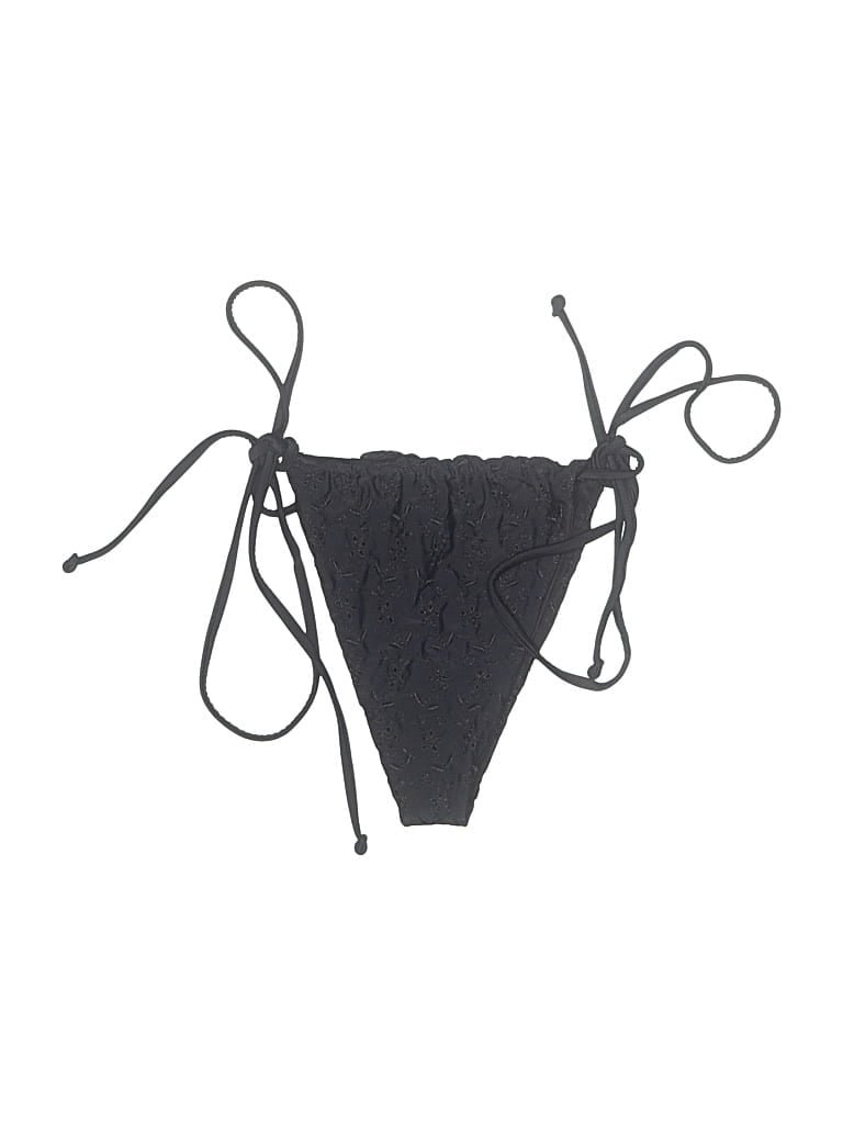 Pre-owned Frankies Bikinis Swimsuit Bottoms In Black
