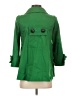 Zara Basic 100% Acetate Green Coat Size S - photo 2