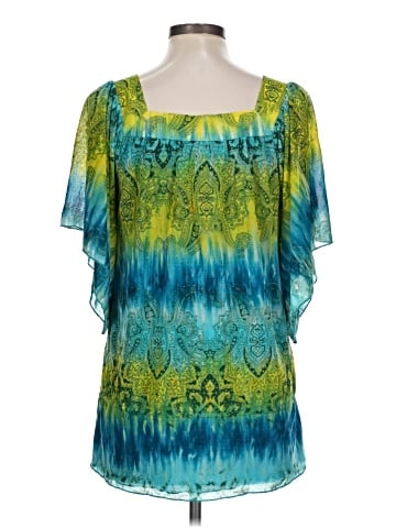 INC International Concepts Short Sleeve Blouse (view 2)