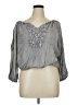 Solitaire 100% Rayon Gray 3/4 Sleeve Blouse Size XL - photo 1