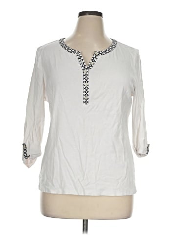 Karen Scott 3/4 Sleeve Blouse (view 1)