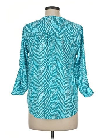 Aqua 3/4 Sleeve Blouse (view 2)