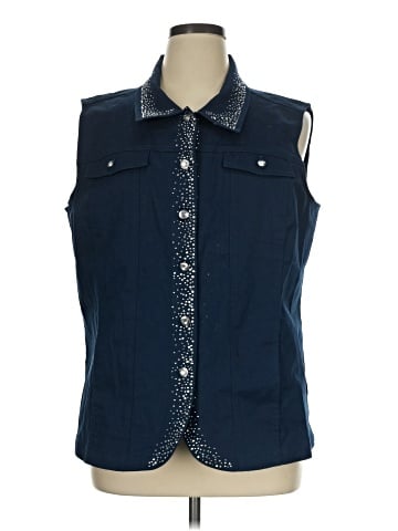 Quacker Factory Denim Vest (view 1)