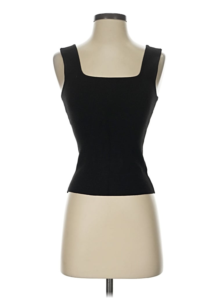 Pre-owned Scoop Tank Top Black Strapless Neckline Tops
