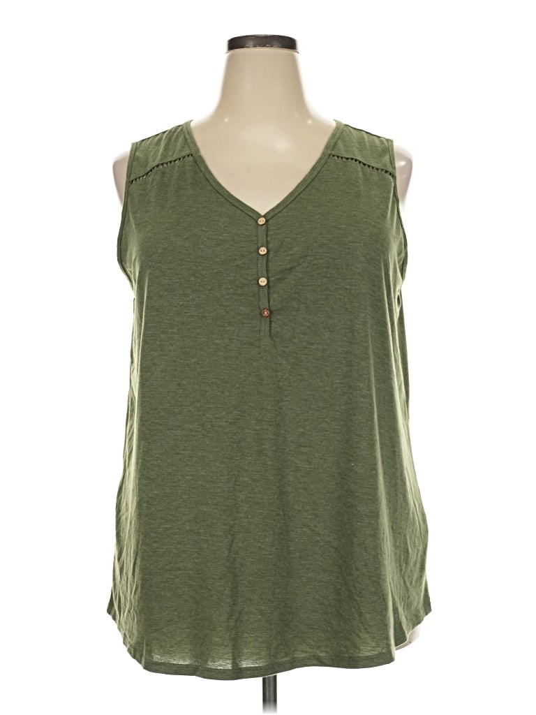 Pre-owned Naif Sleeveless Blouse In Green