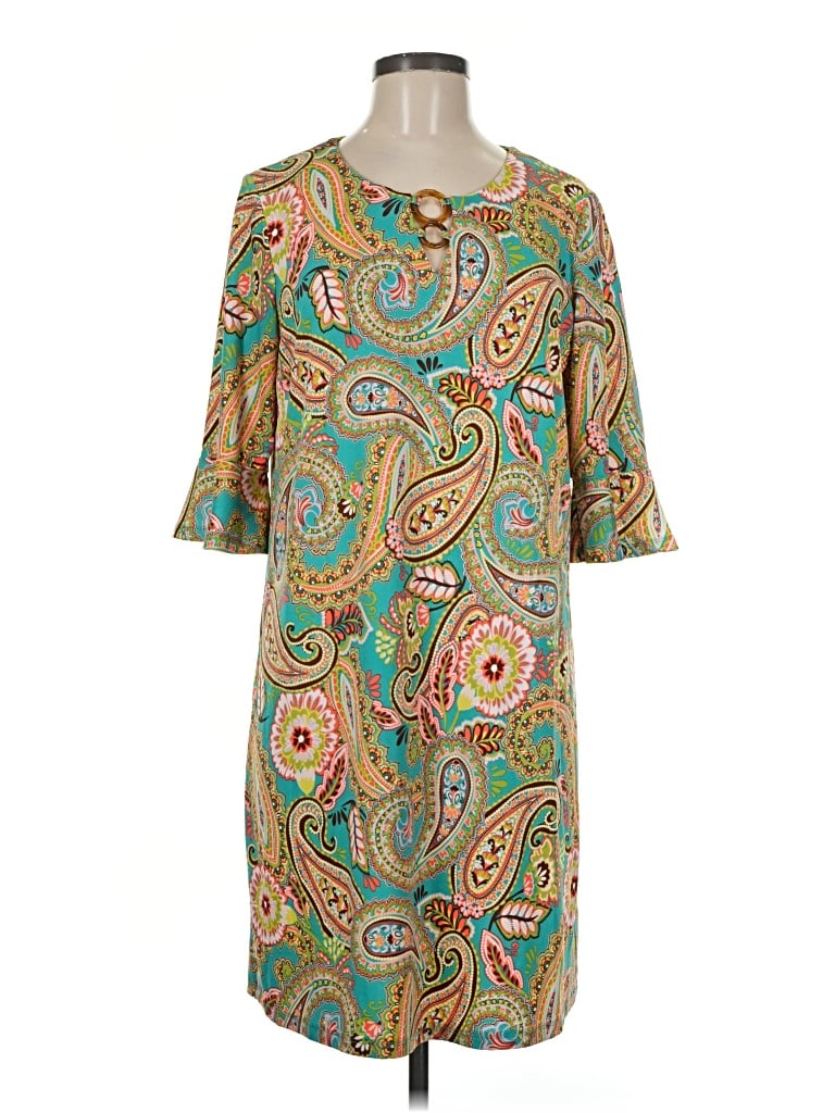 Pre-owned Tacera Casual Dress In Green