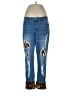 Venus Animal Print Blue Jeans Size 12 - photo 1