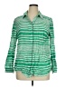 Chico's Stripes Green Long Sleeve Blouse Size XL - photo 1