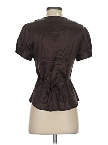 Bebe Short Sleeve Silk Top (view 2)