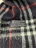 Burberry 100% Lambswool Plaid Checkered-gingham Black Blue Scarf One size - photo 5