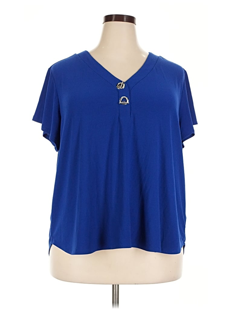Pre-owned 89th & Madison Short Sleeve T-shirt In Blue