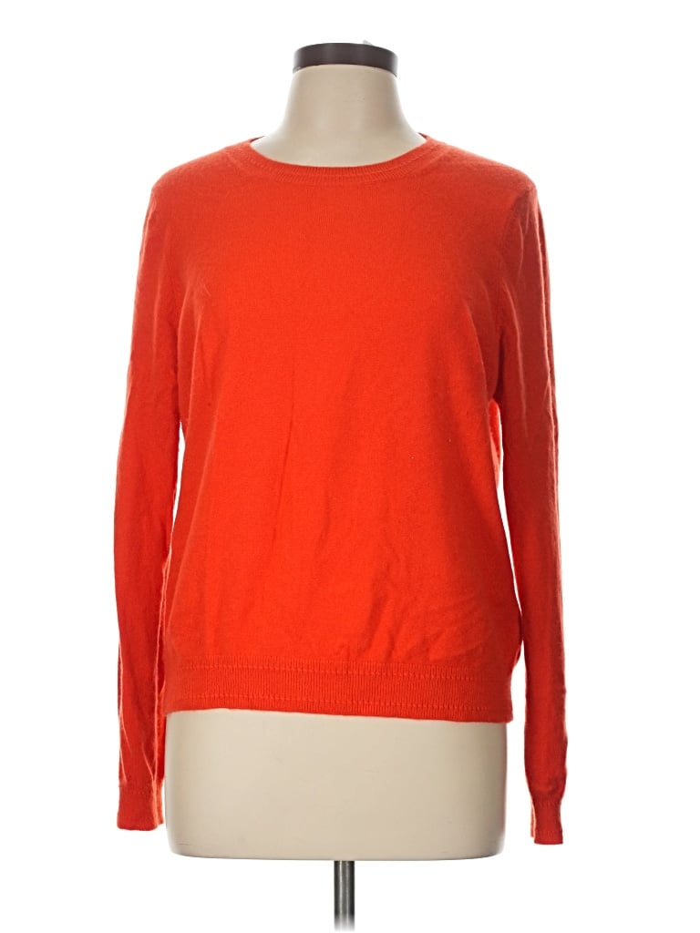 Pre-owned Boden Cashmere Pullover Sweater In Orange