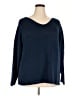 Eileen Fisher 100% Cotton Solid Blue Pullover Sweater Size 3X - photo 1