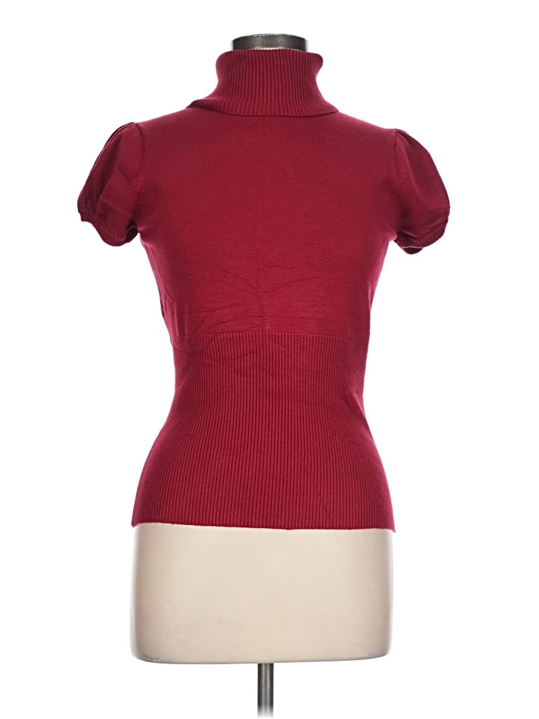 Pre-owned It's Our Time Turtleneck Sweater In Burgundy