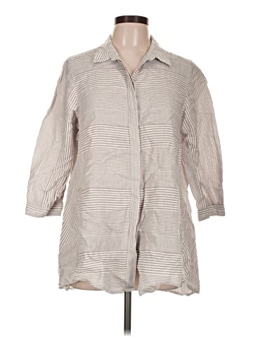 Foxcroft 3/4 Sleeve Button-Down Shirt (view 1)