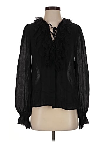 Nanette Lepore Long Sleeve Silk Top (view 1)