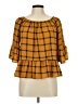 Assorted Brands Yellow 3/4 Sleeve Blouse Size L - photo 1