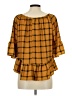Assorted Brands Yellow 3/4 Sleeve Blouse Size L - photo 2