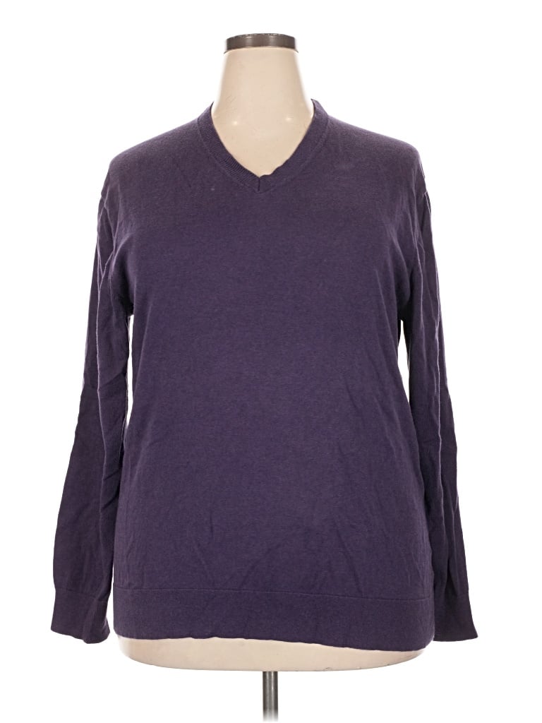 Pre-owned Liz Claiborne Pullover Sweater In Purple