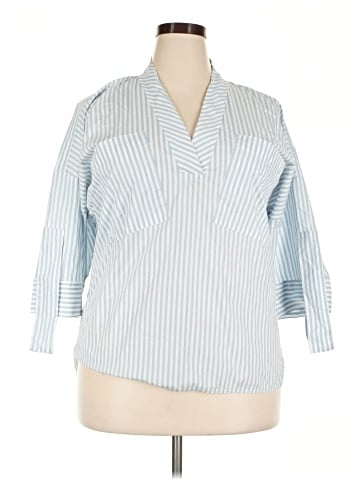 Calvin Klein 3/4 Sleeve Button-Down Shirt (view 1)