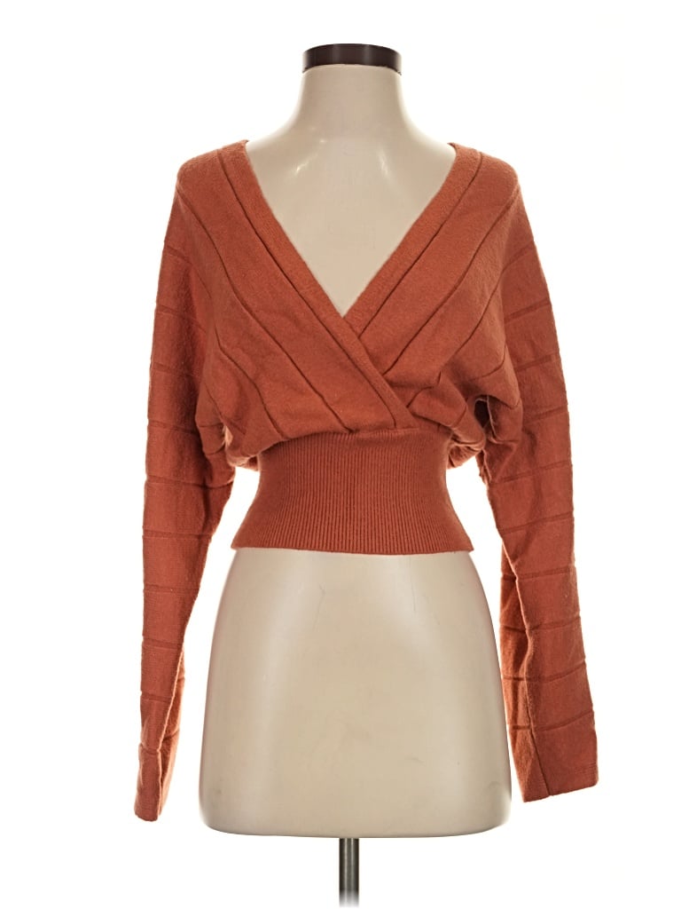 Pre-owned Forever 21 Cardigan Sweater In Orange