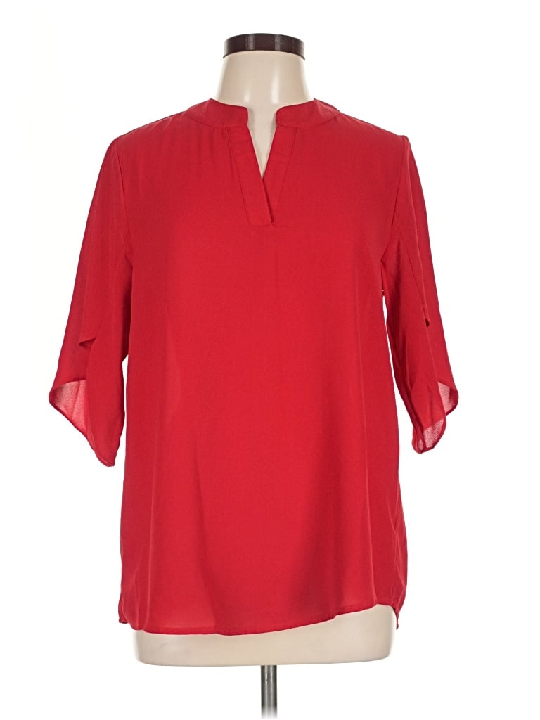 Pre-owned White Mark 3/4 Sleeve Blouse In Red