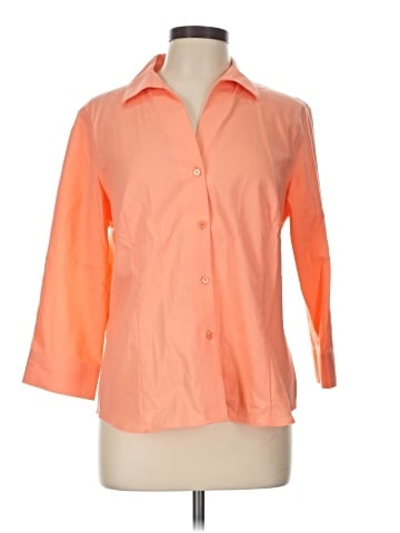 Jones New York Signature 3/4 Sleeve Button-Down Shirt (view 1)