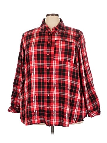 Lane Bryant Long Sleeve Button-Down Shirt (view 1)