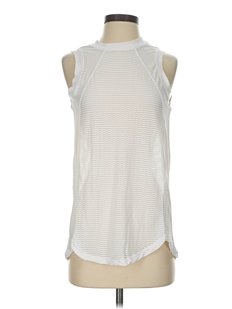 Pre-owned Mono B Sleeveless Top White Halter Neckline Tops