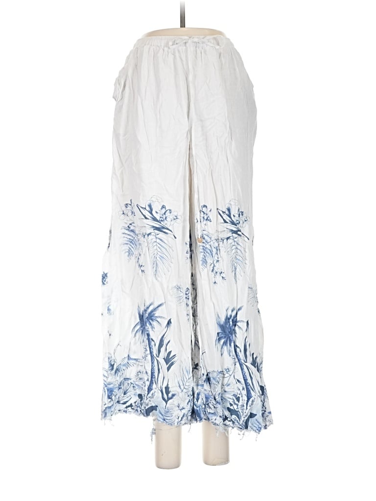 Pre-owned Panama Jack Linen Pants In White