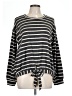 89th & Madison Stripes Black Pullover Sweater Size L - photo 1