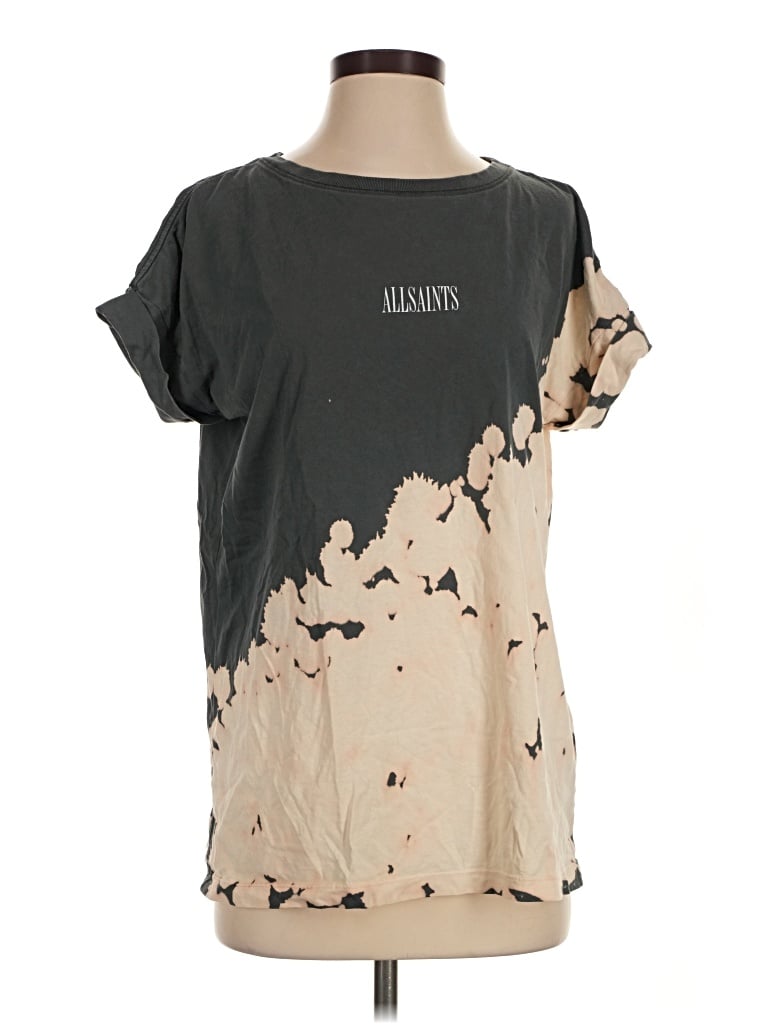 Pre-owned Allsaints Short Sleeve T-shirt In Gray
