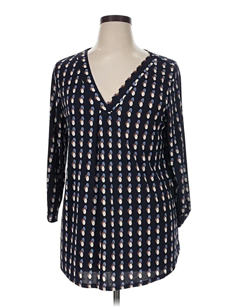Pre-owned Beacon 3/4 Sleeve Blouse In Blue