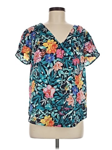 Tahari by ASL Short Sleeve Blouse (view 1)