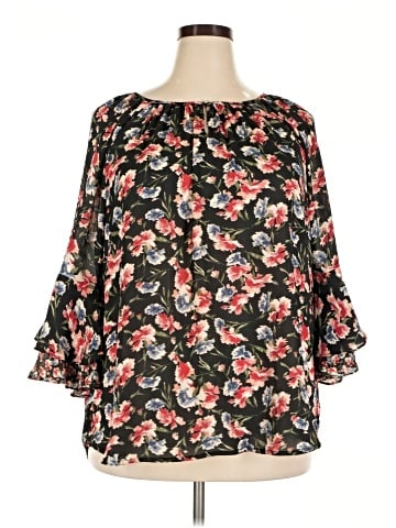 Chaps 3/4 Sleeve Blouse (view 1)