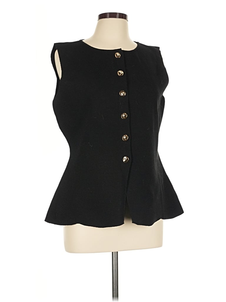 Pre-owned Olivia Grey Sleeveless Blouse In Black