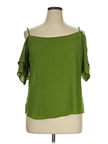 New York & Company Short Sleeve Blouse (view 1)