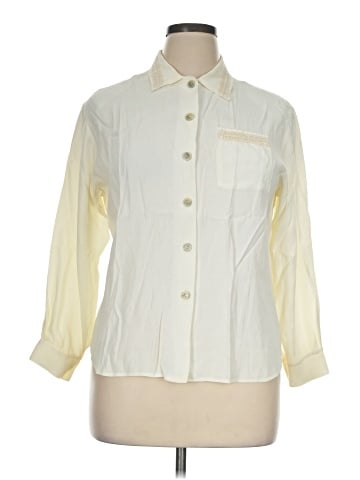 Petite Sophisticate 3/4 Sleeve Button-Down Shirt (view 1)