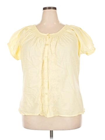 Caribbean Joe Short Sleeve Blouse (view 1)