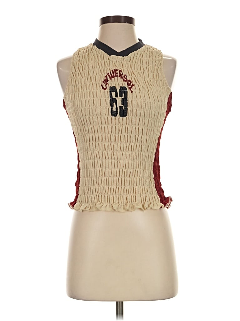 Pre-owned Akira Sleeveless Blouse In Ivory